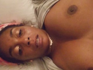 female orgasm, small tits, brown nipples, masturbation