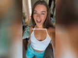 Buttfucked teenie showing her gaping asshole