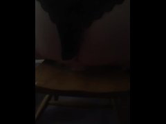 Fucking a dildo on a chair hard with my wet hot pussy