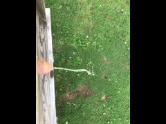 Power piss off the deck! Pee control