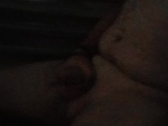 Jerking off in storage unit