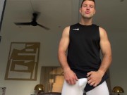 Preview 5 of big muscled guy right after gym realised his body amazing and started to use oil and wanted to show