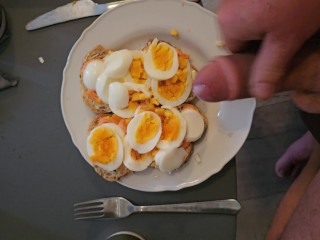 卵にごっくん好きな朝食