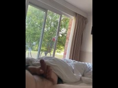 Risky masturbation with door & window open ground floor