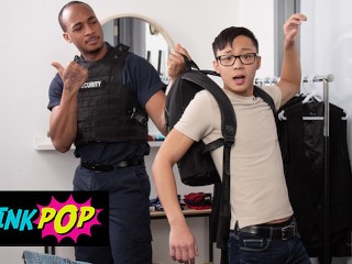 TWINKPOP - Security Guy Trent King Replaces Dane Jaxson's Butt Plug Toy with his Big Cock