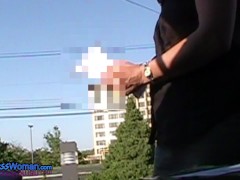 MILF Braless outdoors wearing a Sheer Blouse - Screenshot 4 of 16 - Sheer Blouse
