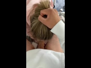 homemade girlfriend, blonde, blowjob cum in mouth, pov