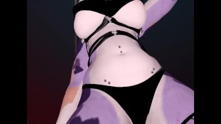 Sexy fille poilue dansant et twerking (VRchat VR Vtuber)