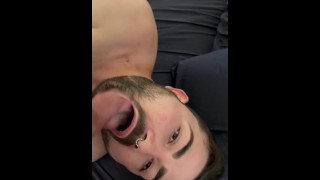 Hungry boi worships daddy dick