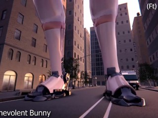 Runa Overcharged (Giantess growth animation)