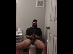 Cum with me in the bathroom. Uncut Unedited Cumshot