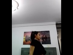 Hot nerd with big ass rides her best friend's cock after school