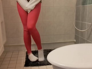 I Pee in my Red Yoga Pants and White Socks