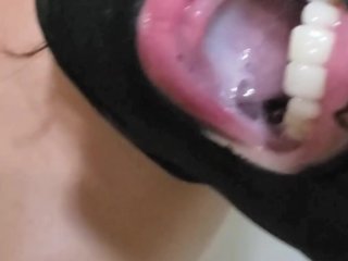 cum drinking, pov, 3some, cornudo mirando