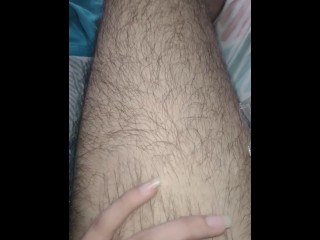 Massaging my Hairy Leg