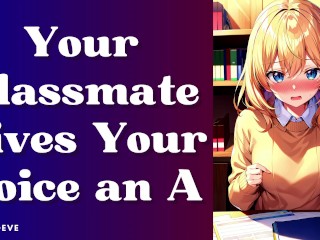 [F4M] your Classmate gives your Voice an a | Classmates to Lovers ASMR Audio Roleplay