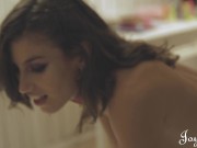 Preview 2 of Brunette Beauty Julia Roca Bends Over For Doggystyle Fucking After Candle Wax Play