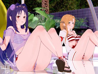 【KKS／MMD】【Chocolate Cream】 結城明日奈(アスナ) 紺野木綿季(ユウキ) 【SAO】