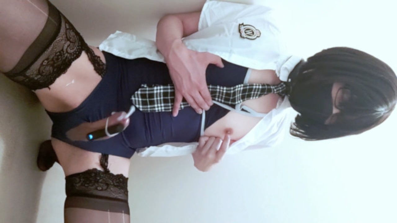 スク水 ローターオナニー手放し射精 縦動画版 - Pornhub.com