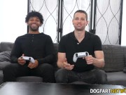 Preview 2 of BlacksOnBoys - Jocks Have A Interracial Hard Fuck After Intense Video Game Session