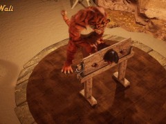 Cute Girl fucked by a Tiger | Big Cock Monster | 3D Porn Wild Life