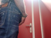 Preview 2 of Masturbation in public toilet in Dsquared2 jeans