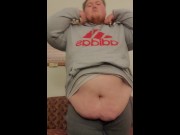 Preview 1 of Super fat chub strips and strokes small cock