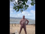 Preview 1 of Wanking Naked on Public beach