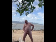 Preview 2 of Wanking Naked on Public beach