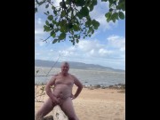 Preview 3 of Wanking Naked on Public beach