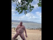 Preview 5 of Wanking Naked on Public beach