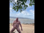 Preview 6 of Wanking Naked on Public beach