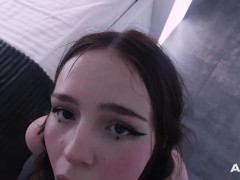 Трахнул девушку подростка в шибари и она получила полный рот спермы 16/16