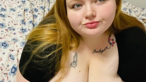 Fat Girl Sucks & Gets TitFucked by Dildo