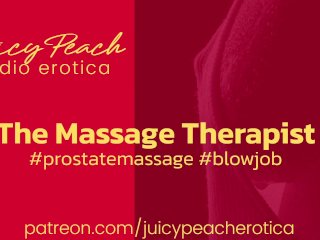 erotic audio, juicy peach, prostate massage, blowjob