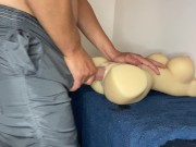 Preview 1 of Nerd fucked a sex doll
