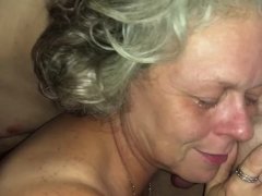 Cougar Mama swallowing young cock
