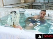 Preview 1 of DEVILS FILM - Hot Fuck After Naughty Moment In A Spa With Cutie 18yo Aften Opal