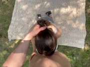 Preview 3 of Outdoor sex with a small model and creampie - pikkanti