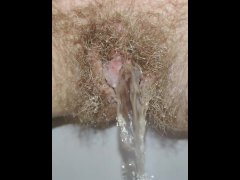 What can be better than Peeing Girl? Only Slow Motion Hairy Pussy Pee Closeup. Full vid in Premium