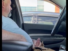 Masturbating in busy parking lot