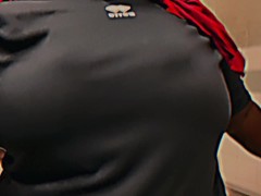 Bbw bounces big fat tits