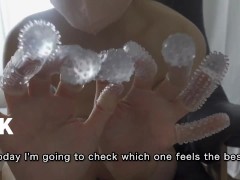 【検証】どの指サックディルドが気持ちいいのか、熟女が全裸で検証します。 - Screenshot 2 of 16 - Mature Woman
