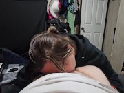 Preview 1 of Push him on the bed and shoved his cock in my mouth till I got my load