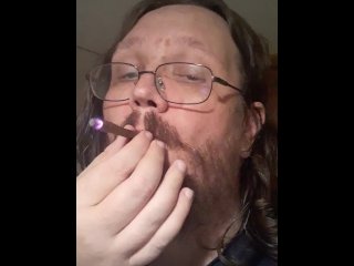 vertical video, dirty talk, smoking, chubby guy