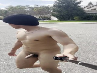 College Twink GETS CAUGHT FULLY NUDE ON THE STREET!!😱