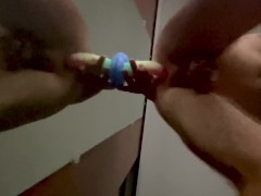 Chastity masturbating while mistress watches from bed!