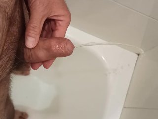 sfw, bathroom, pissing, home video