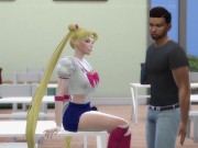 Preview 3 of SAILOR MOON CHEATING ON BOYFRIEND WITH TWO CLASSMATES