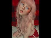 Cute and Kawaii Pink Haired Egirl does Ahegao and Drools on ...